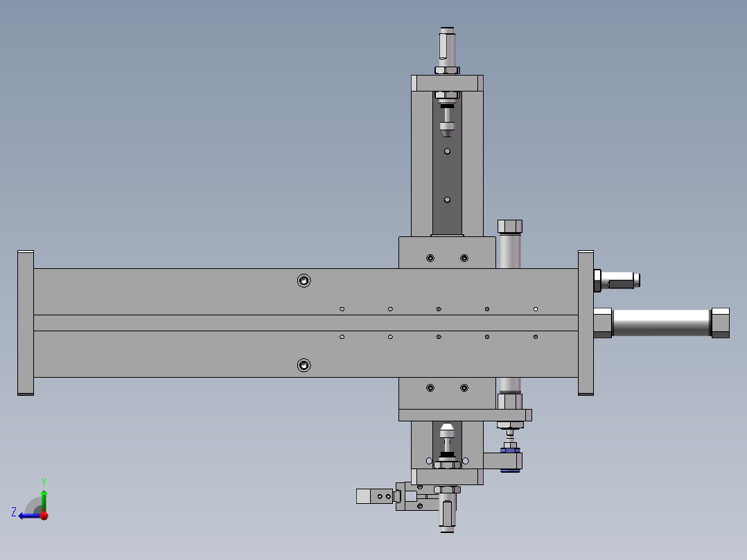 一种分割器转盘上料通用机械手右视图