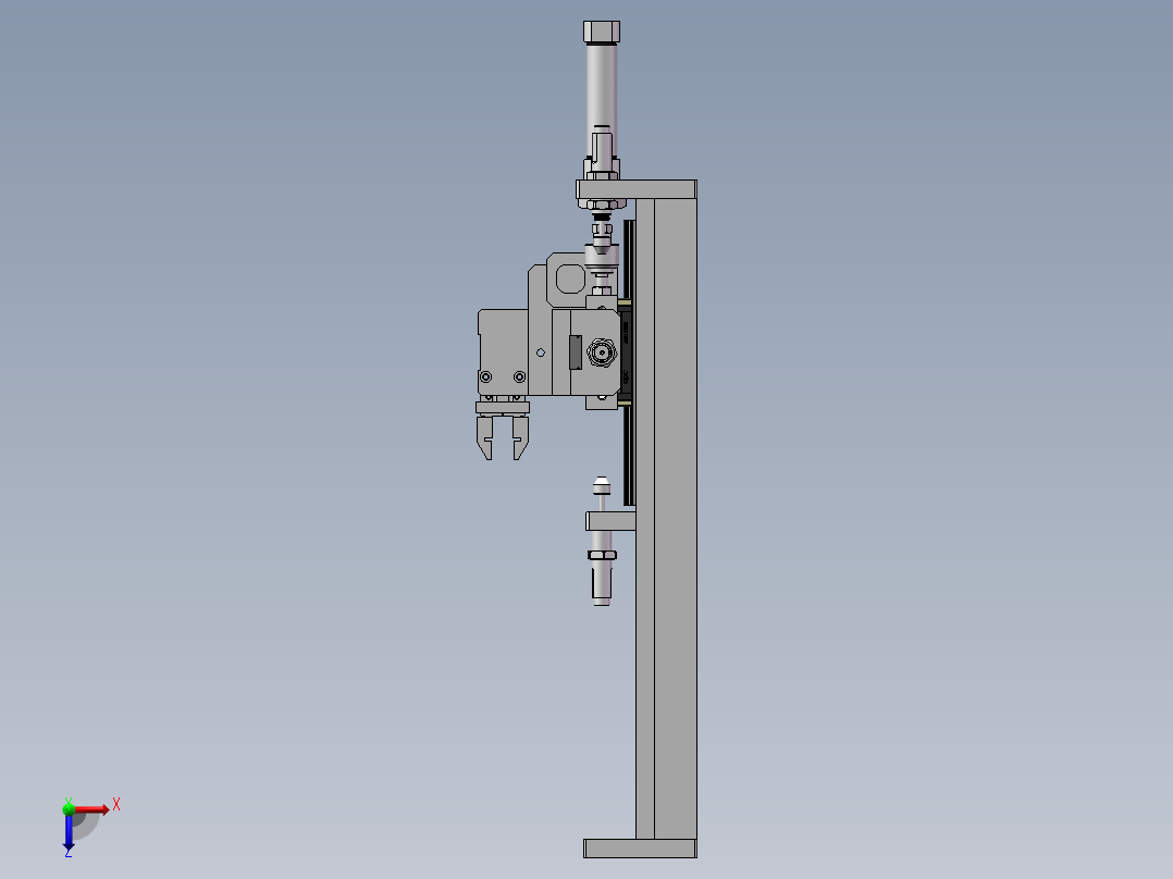 一种分割器转盘上料通用机械手俯视图