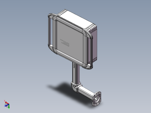 向上固定底座+转角+箱体连接器+控制箱正等轴测缩略图