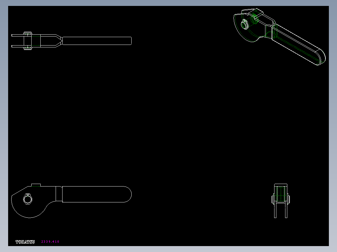 偏心夾具2339-2D多系列多零件图纸模型