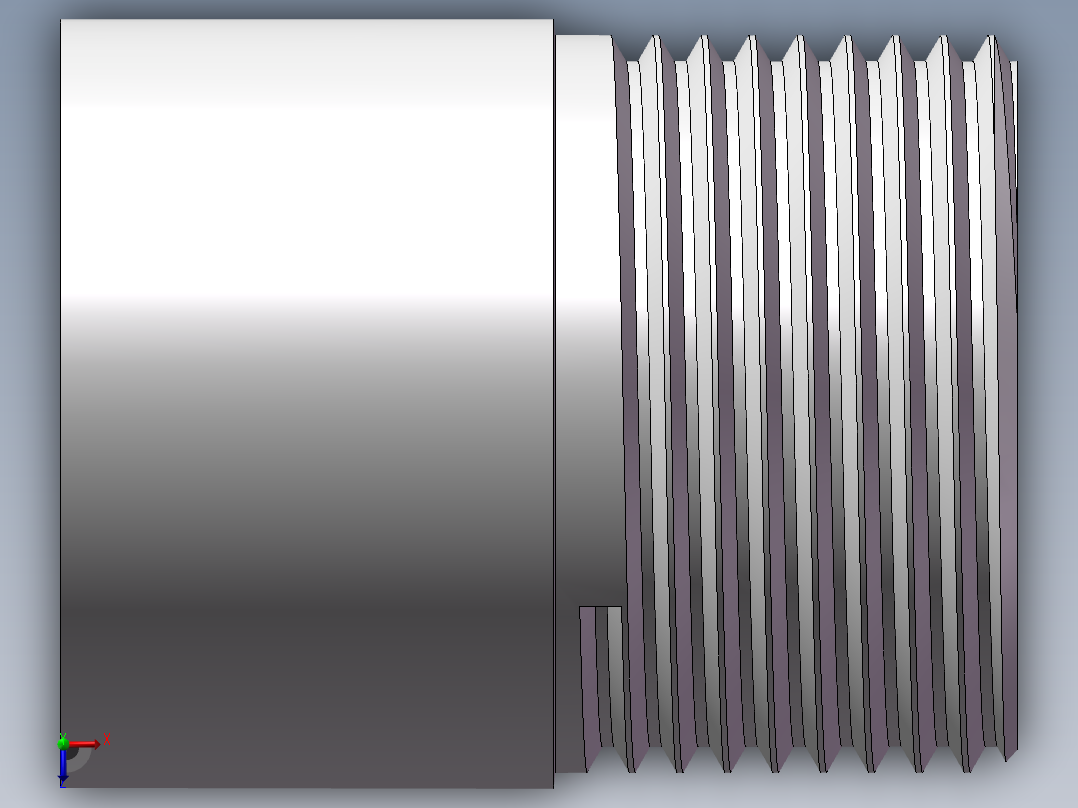 丝头-单外丝 DN25俯视图