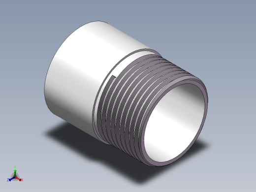 丝头-单外丝 DN25正等轴测缩略图