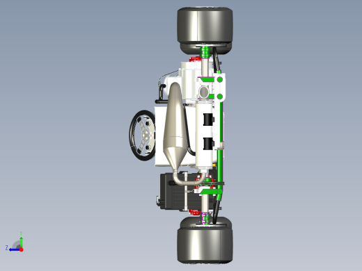 配备125cc ROTAX发动机的赛车模型右视缩略图