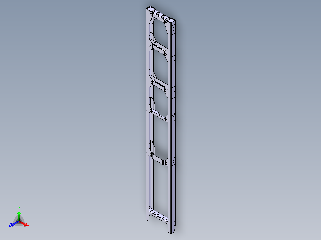 轻卡车架设计 轻型卡车货车车架设计（含CAD图纸、CATIA三维模型、说明书）