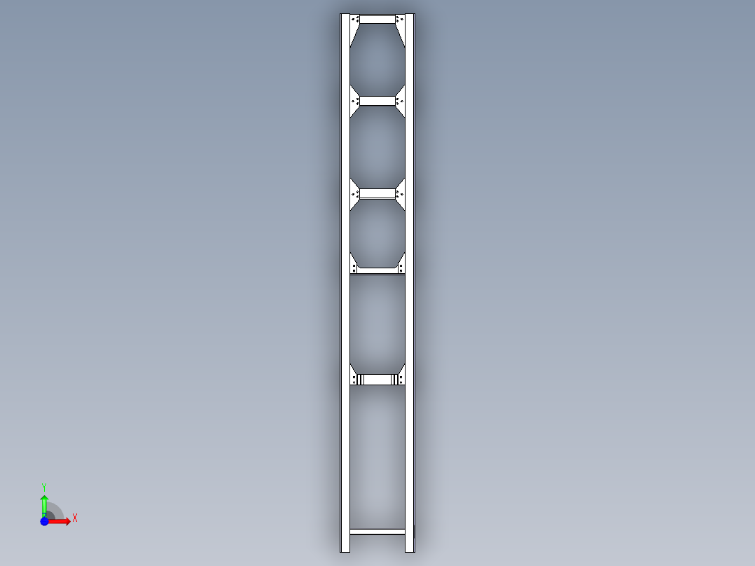 轻卡车架设计 轻型卡车货车车架设计（含CAD图纸、CATIA三维模型、说明书）前视图