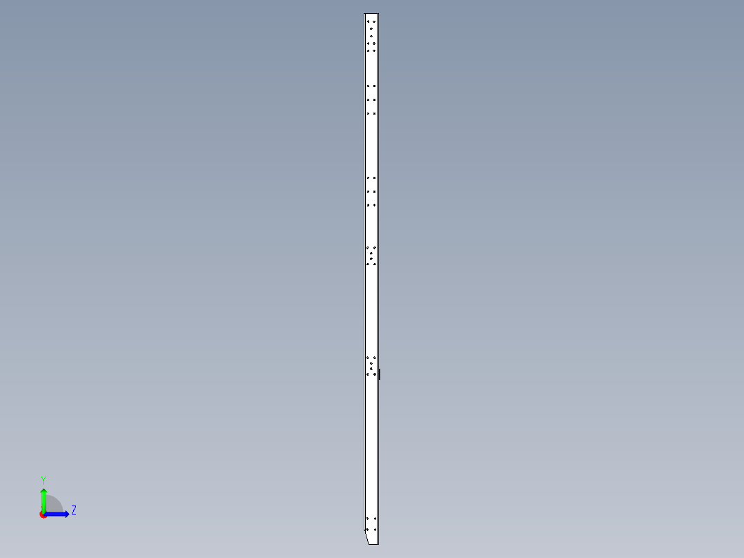 轻卡车架设计 轻型卡车货车车架设计（含CAD图纸、CATIA三维模型、说明书）左视图