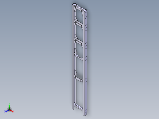 轻卡车架设计 轻型卡车货车车架设计（含CAD图纸、CATIA三维模型、说明书）正等轴测缩略图