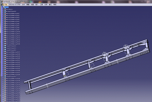 轻卡车架设计 轻型卡车货车车架设计（含CAD图纸、CATIA三维模型、说明书）缩略图