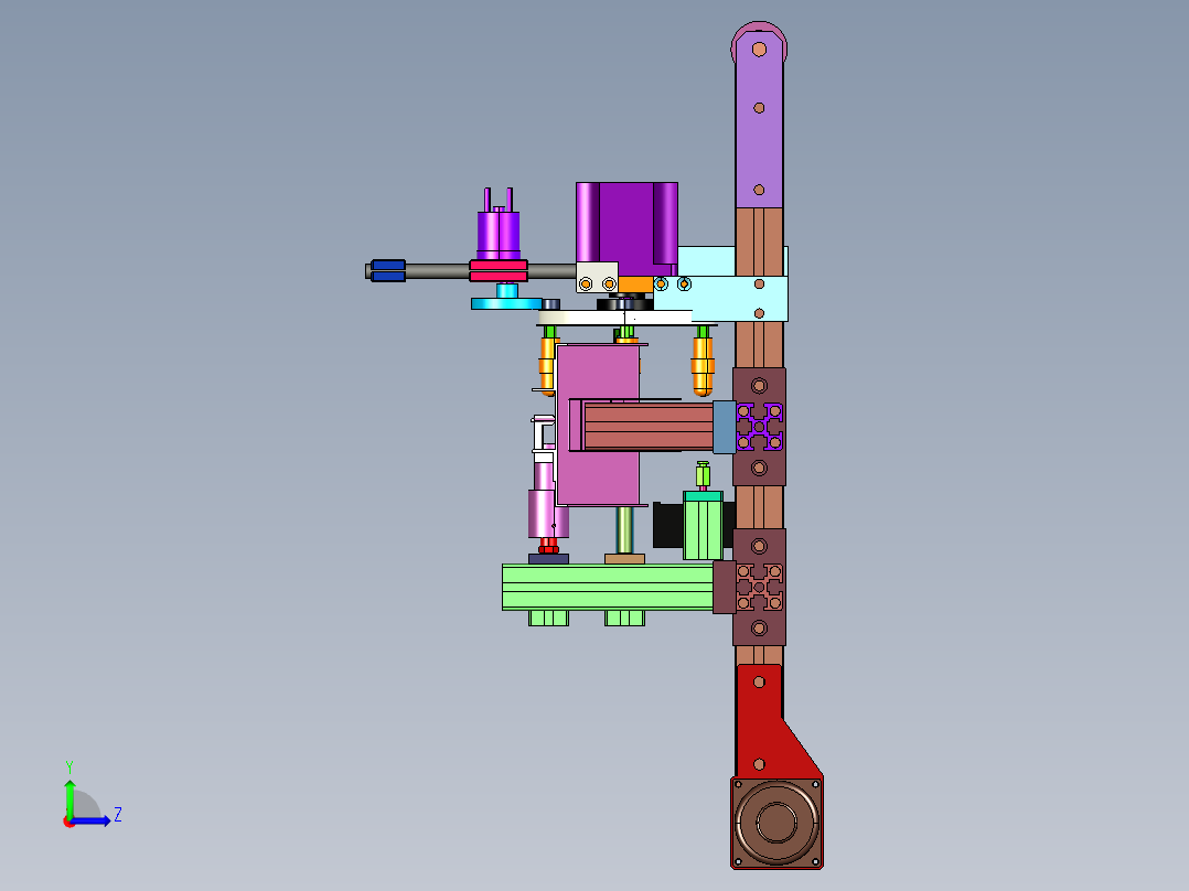 圆瓶印前火焰处理烧瓶机左视图