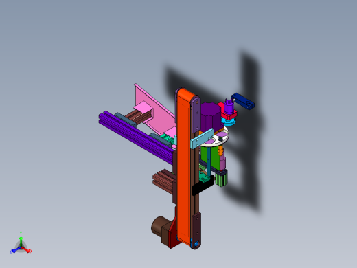 圆瓶印前火焰处理烧瓶机正等轴测缩略图