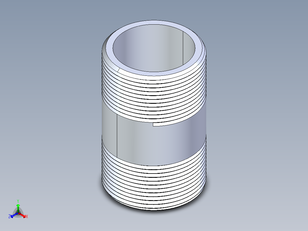 CPVC管件33-Sch80_Nipple_MPTxMPT_9861-215_1.5in x 3in主视图