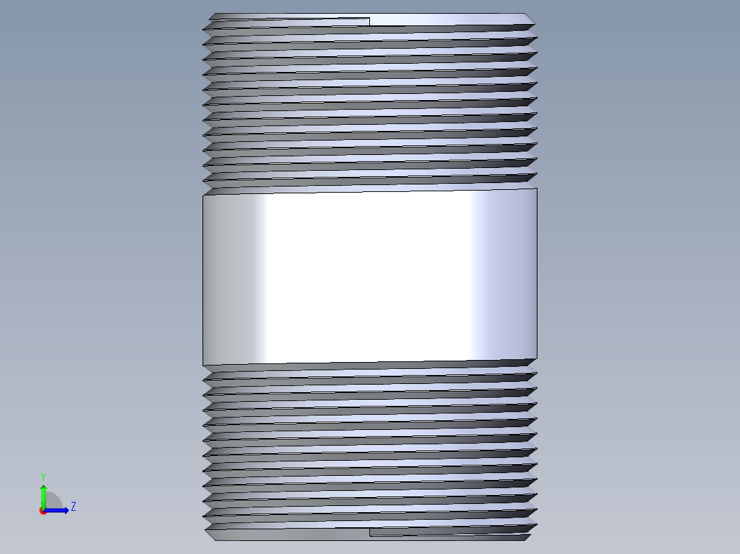 CPVC管件33-Sch80_Nipple_MPTxMPT_9861-215_1.5in x 3in左视图