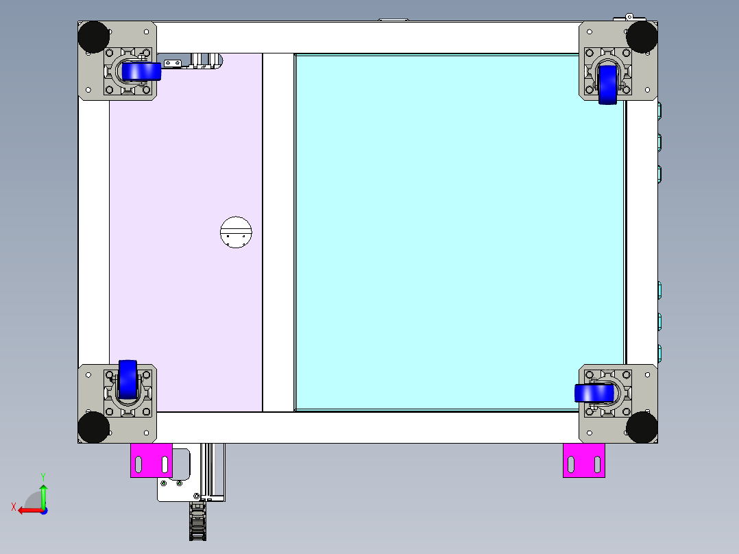 Tray盘上料机三维模型后视图