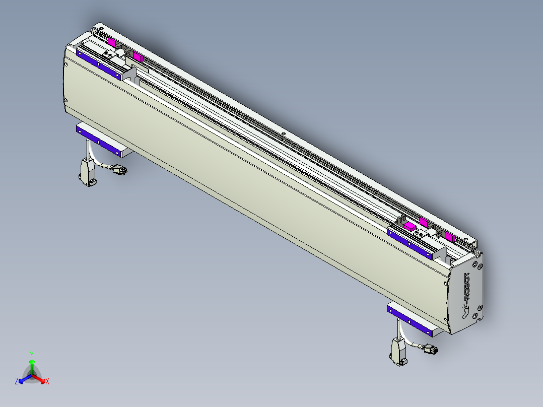 威洛博VL系列直线电机模组-2VL14S1-S600正等轴测图