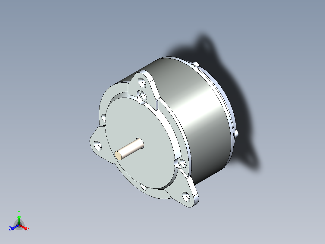 12V 30A直流电机三维