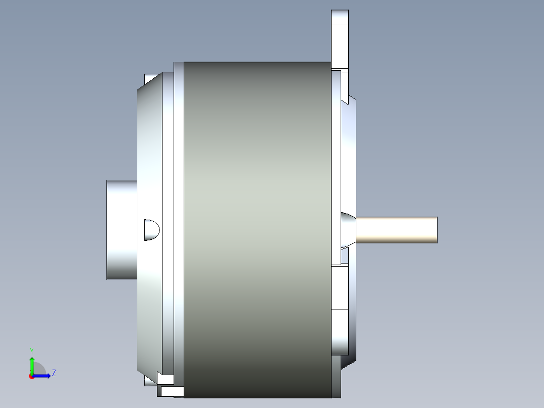 12V 30A直流电机三维左视图