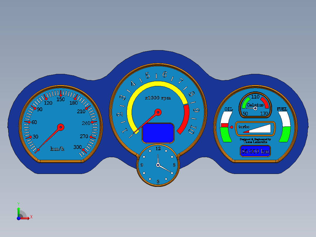 超级跑车仪表盘