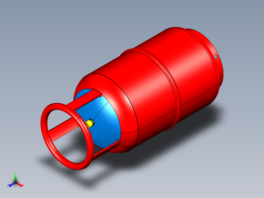 气瓶正等轴测图