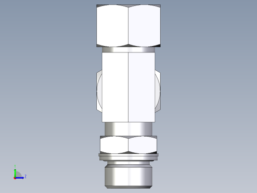卡套式工业通用硬管接头EO_Adjustable_locknut_run_tee_LEE20SMCF左视缩略图