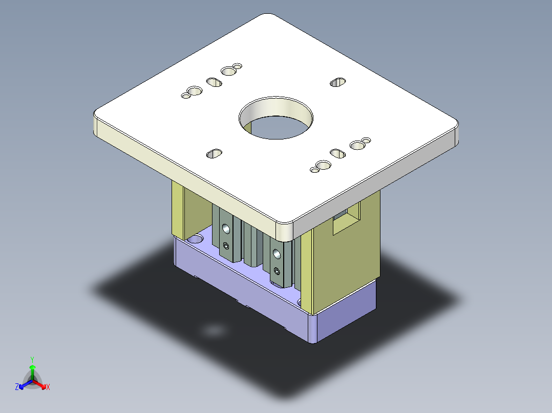 ZX551-B-笔记本CNC工装夹具三维模型CNC6-1010主视图