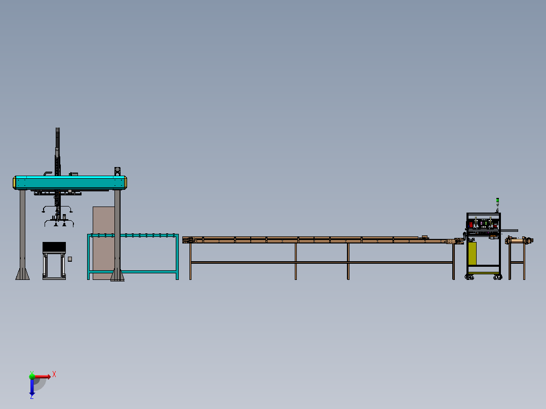 薄膜自动检测生产线sw17可编辑俯视图