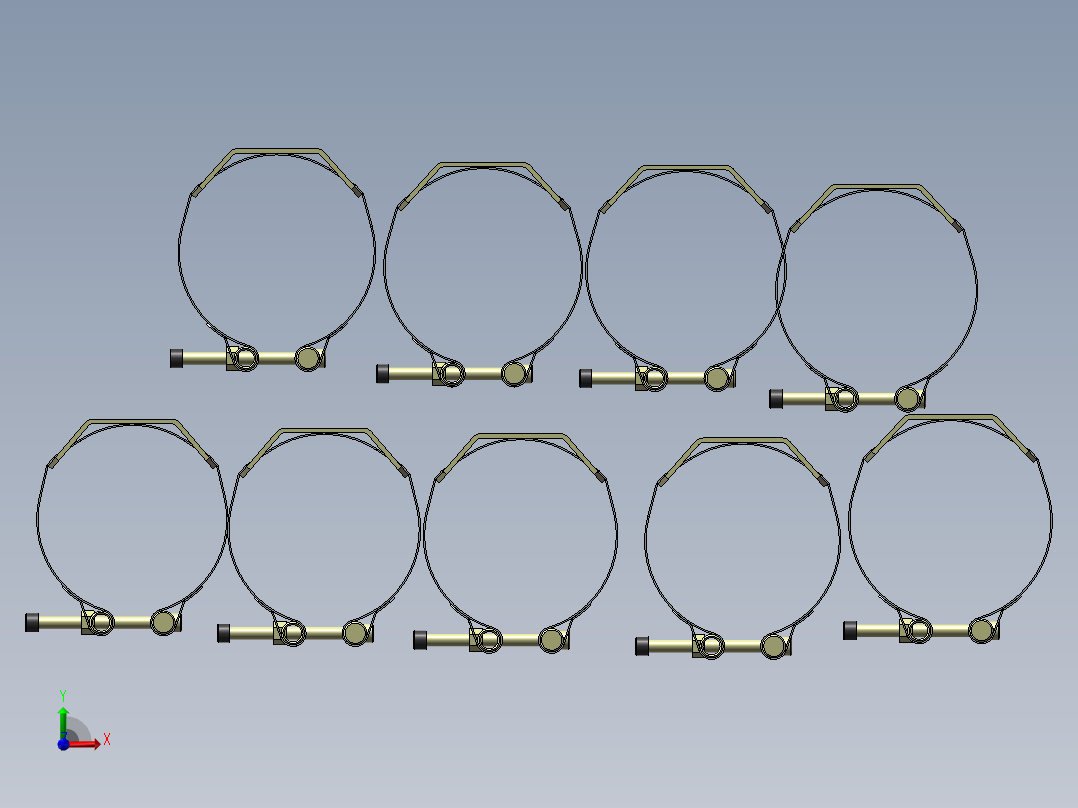 9款HRGPS 0 A 121-129金属卡箍前视图