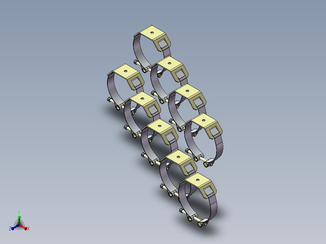 9款HRGPS 0 A 121-129金属卡箍正等轴测图