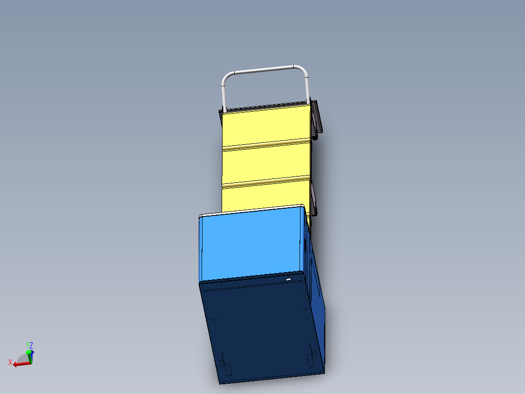 柜子床正等轴测图