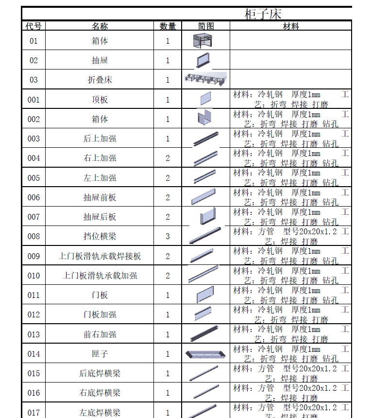 柜子床