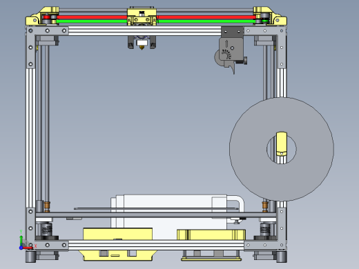 3D打印机 3D打印机的结构设计150前视缩略图