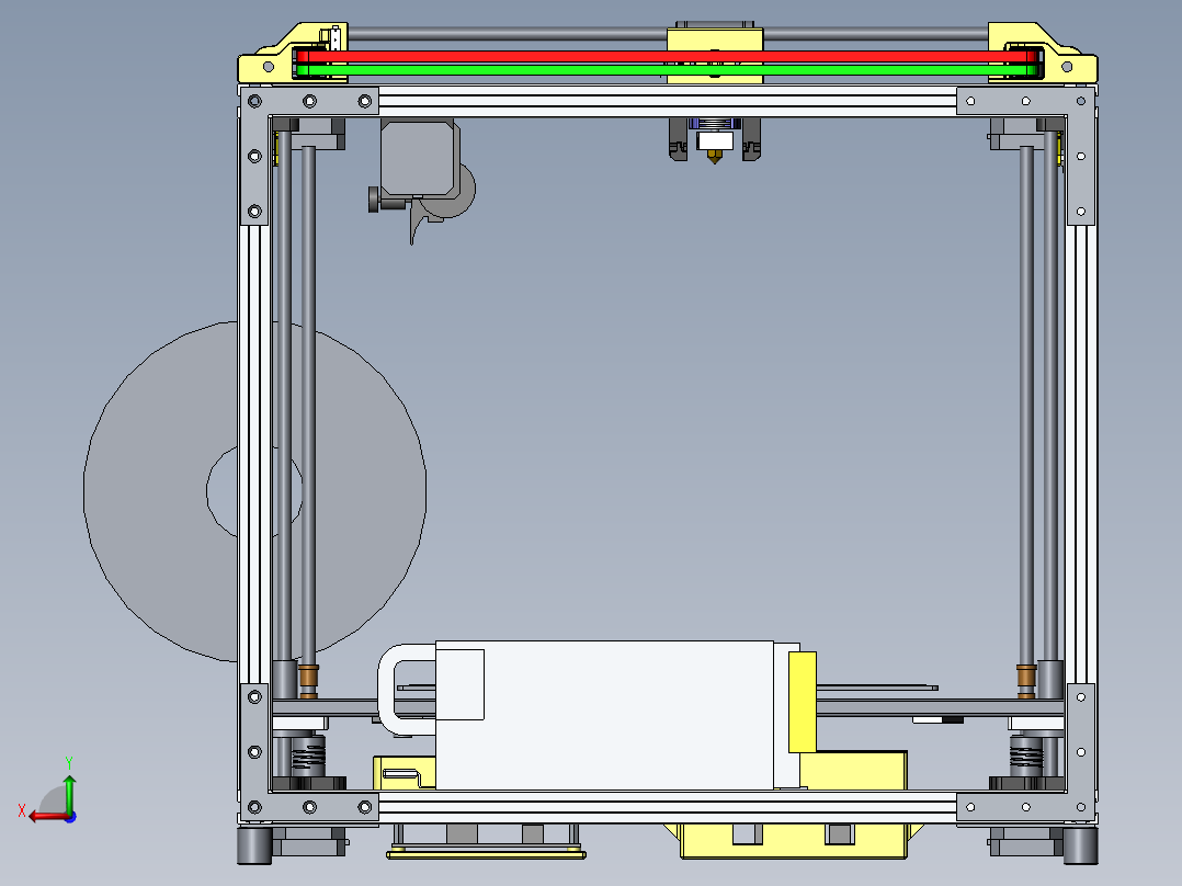 3D打印机 3D打印机的结构设计150后视图