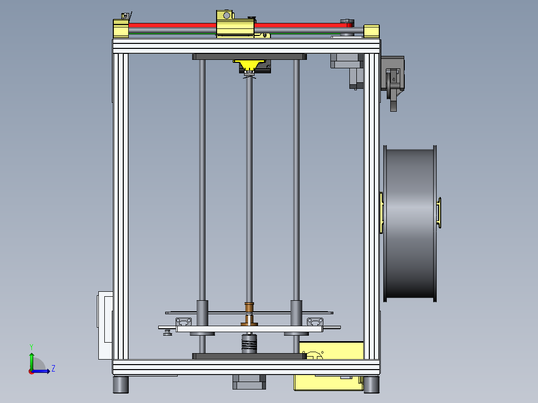 3D打印机 3D打印机的结构设计150左视图