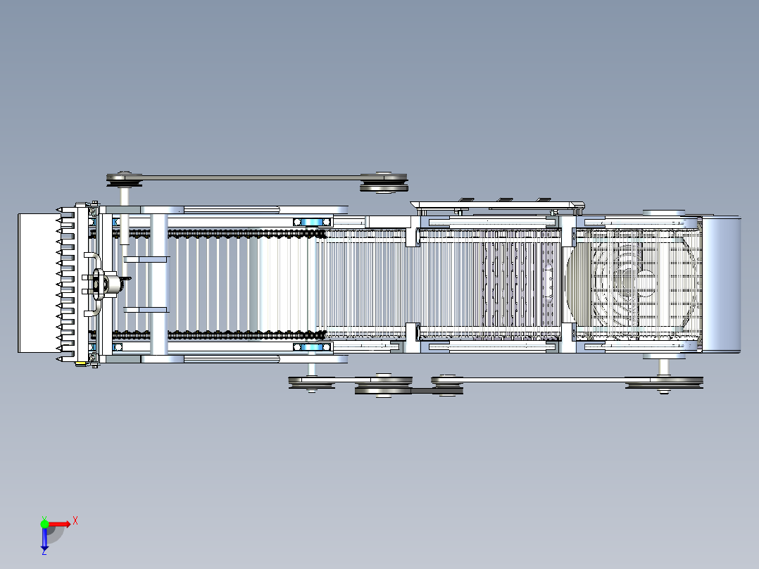 土豆收获机、马铃薯收获机俯视图