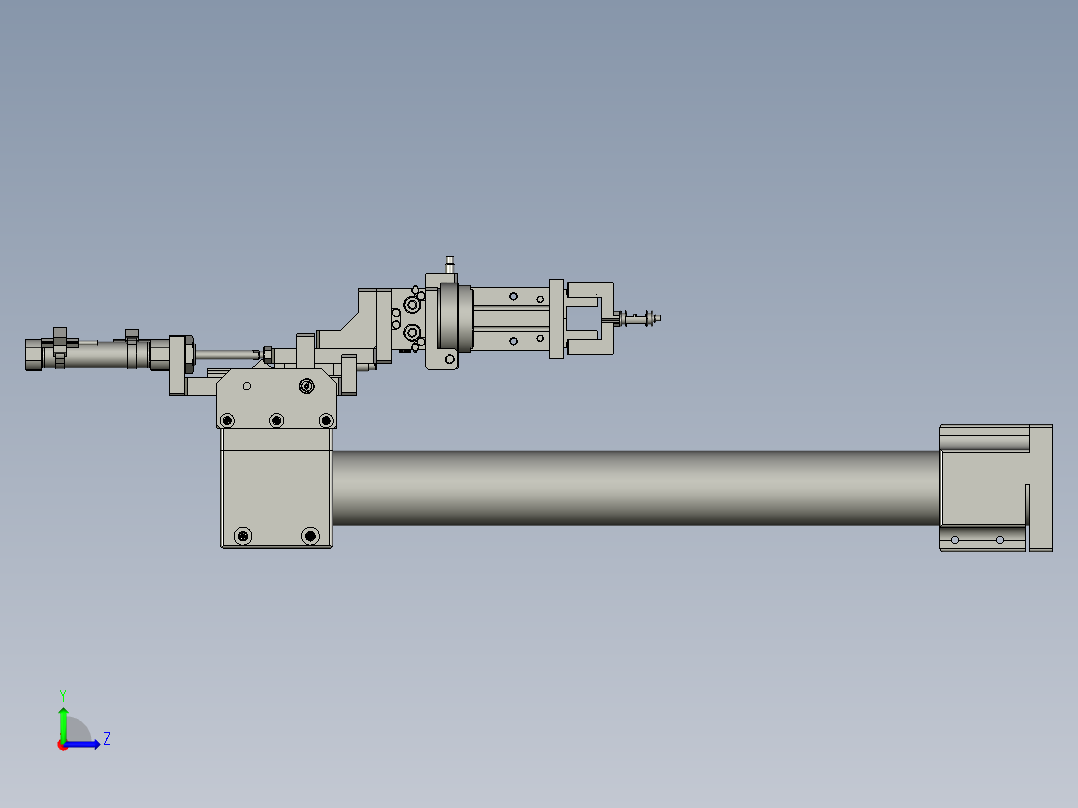 活塞杆插入组件左视图