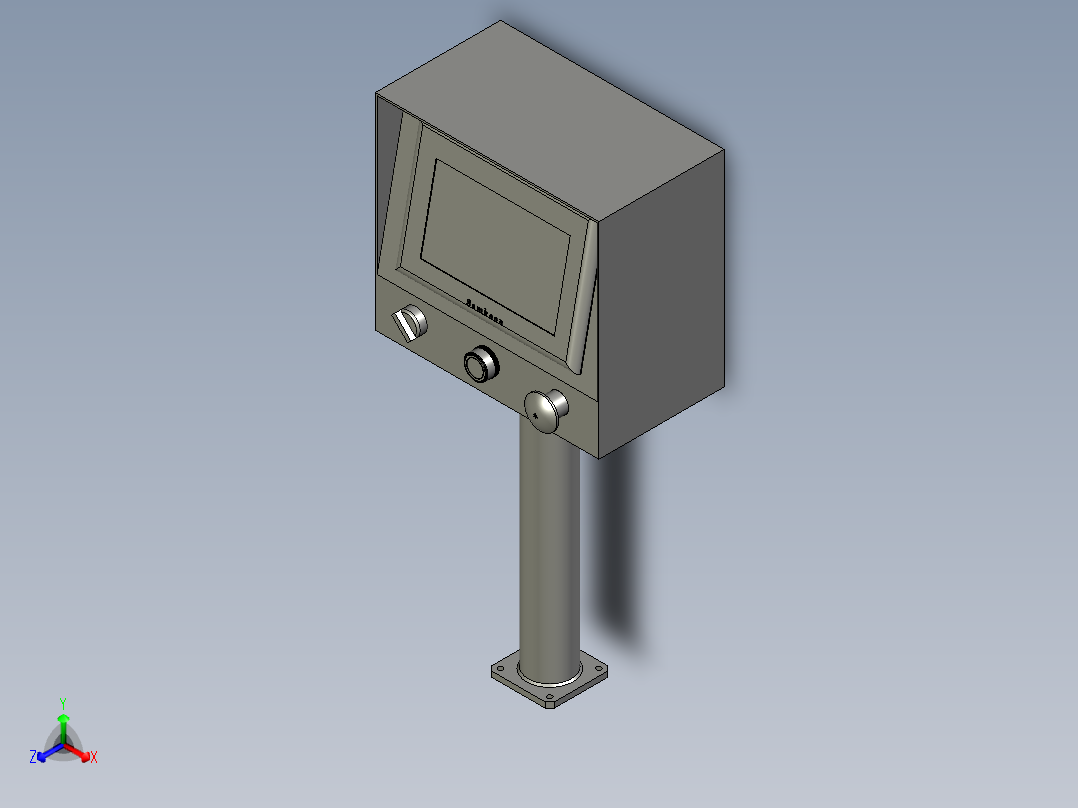 装配体-7寸人机控制箱-02正等轴测图