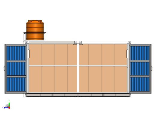 由两个40英尺集装箱搭建的车库右视缩略图