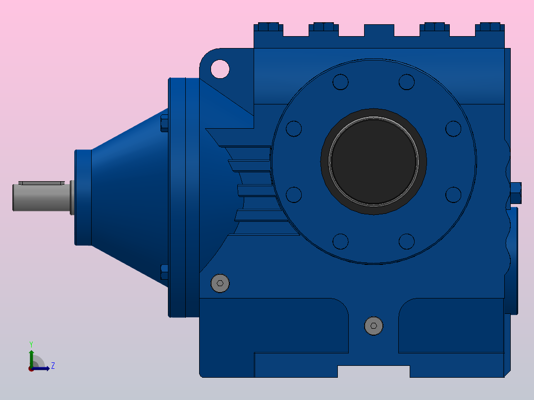 SAZS87轴输入的斜齿-蜗轮蜗杆减速机SAZ87S87-11.83-M1-A左视图
