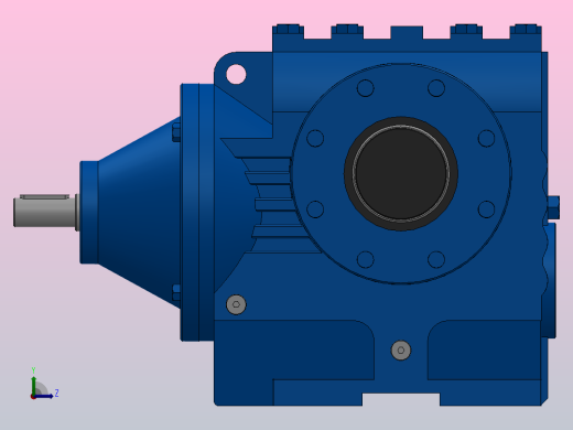 SAZS87轴输入的斜齿-蜗轮蜗杆减速机SAZ87S87-11.83-M1-A左视缩略图