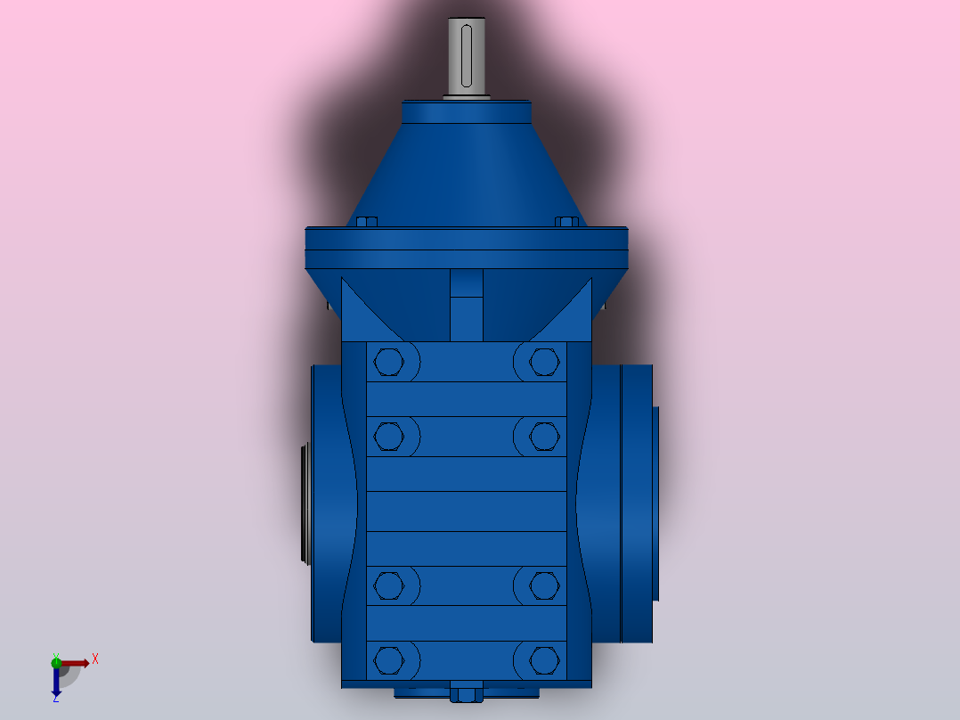 SAZS87轴输入的斜齿-蜗轮蜗杆减速机SAZ87S87-11.83-M1-A俯视图