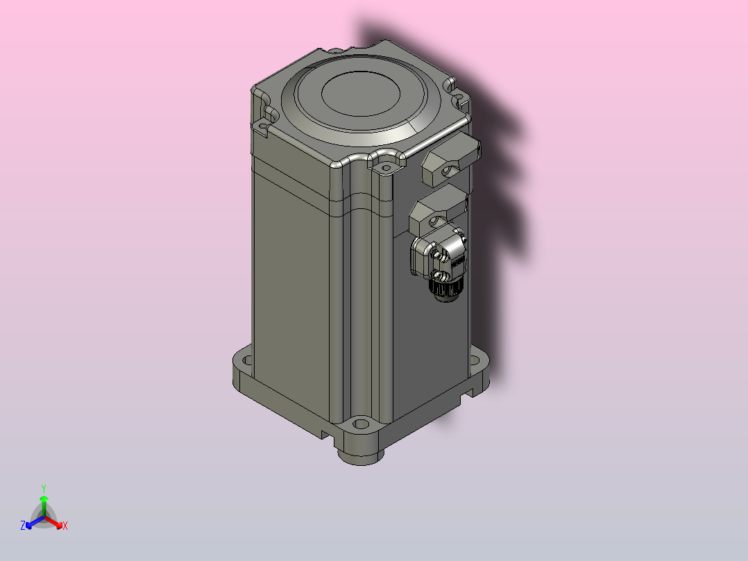 大研伺服电机-ACL80C750W4-2500M-48-19-BK正等轴测图