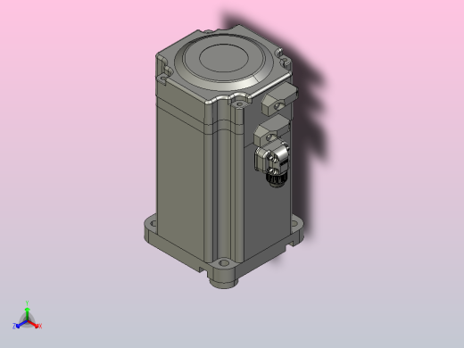大研伺服电机-ACL80C750W4-2500M-48-19-BK正等轴测缩略图