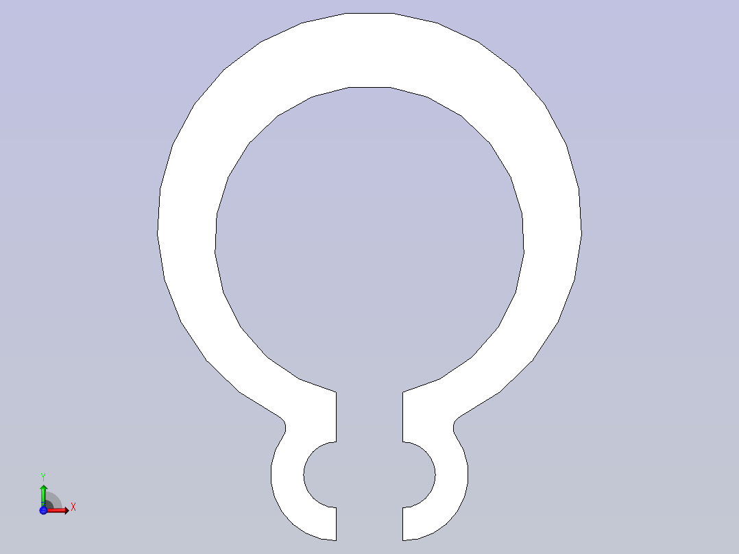 GB／T894。1轴用弹性挡圈A型5(65Mn)前视图