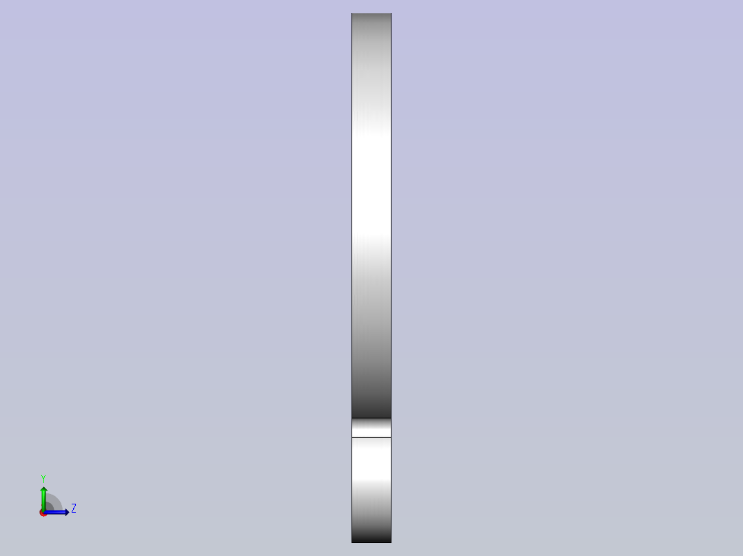 GB／T894。1轴用弹性挡圈A型5(65Mn)左视图