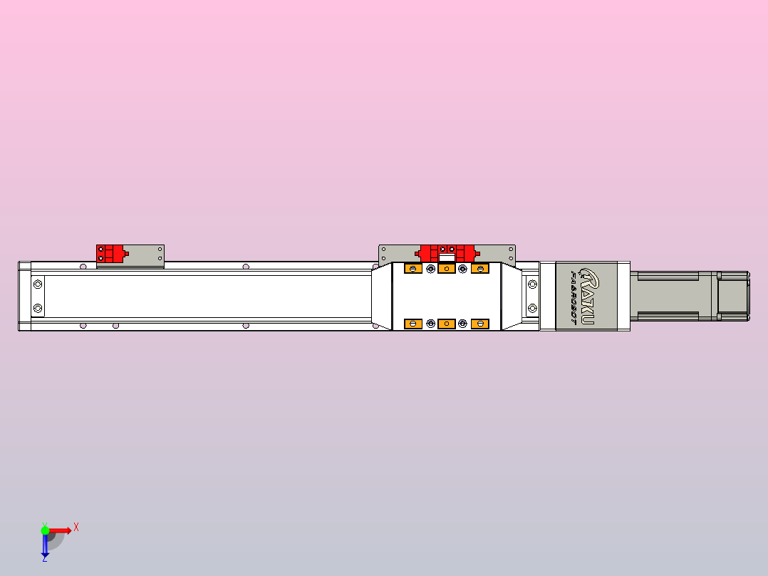 GTH 内嵌式模组 FTH50-PD  TOYO 电缸滑台[FTH50-250-PD-P10]俯视图