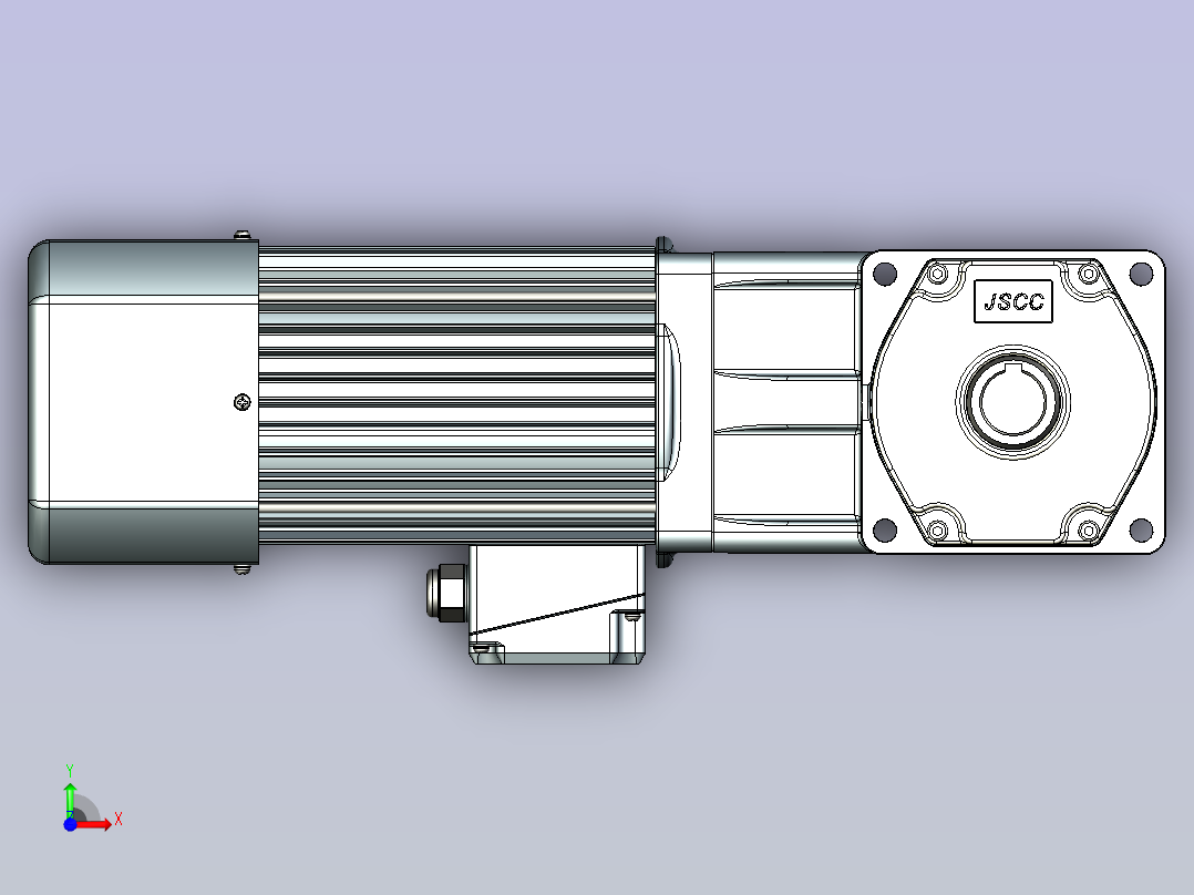 JSCC变频减速电机 f1500rc-R前视图