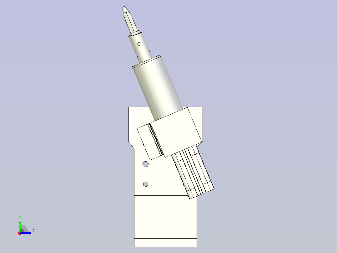 汽车B柱焊装夹具设计左视图