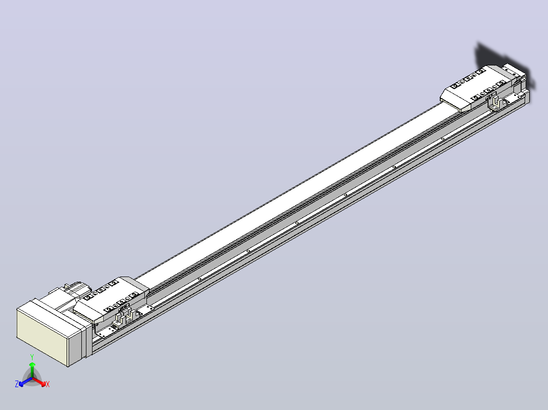滚珠丝杠线性轴TPA-GCRS-50-1205C-L300-MR-M10-N3正等轴测图