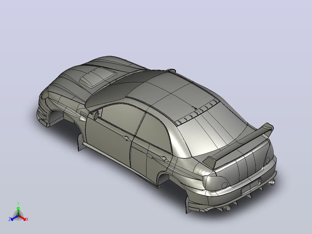 斯巴鲁 impreza 2006 SolidWorks  igs stp主视图