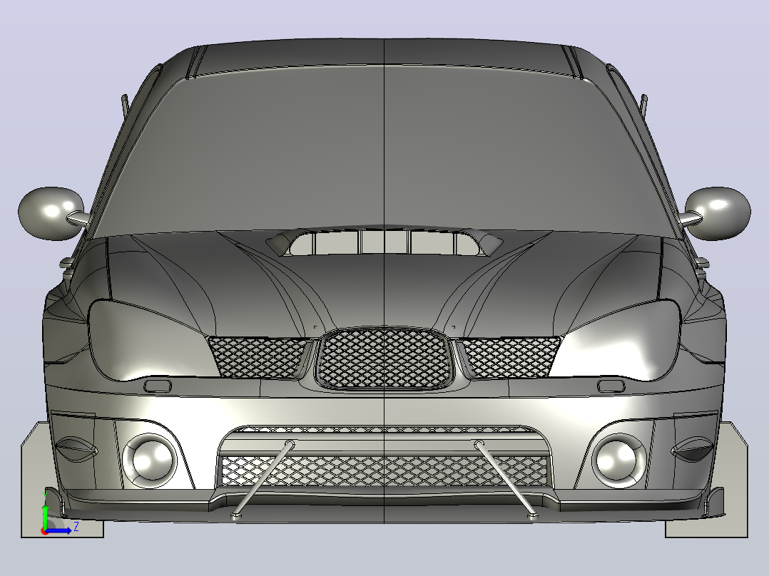 斯巴鲁 impreza 2006 SolidWorks  igs stp左视图