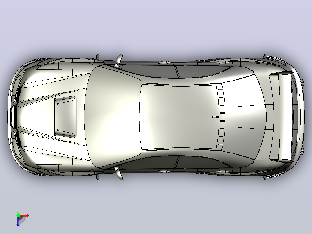 斯巴鲁 impreza 2006 SolidWorks  igs stp俯视图